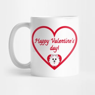 Happy Valentines Day Red Heart Mug